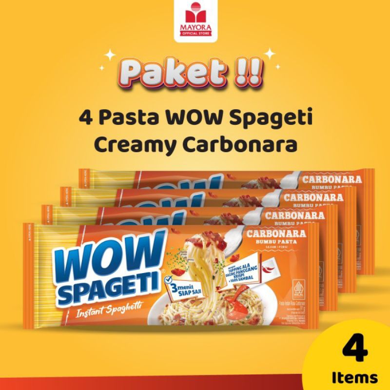 

Paket 4 Pasta WOW Spagety Creamy Carbonara