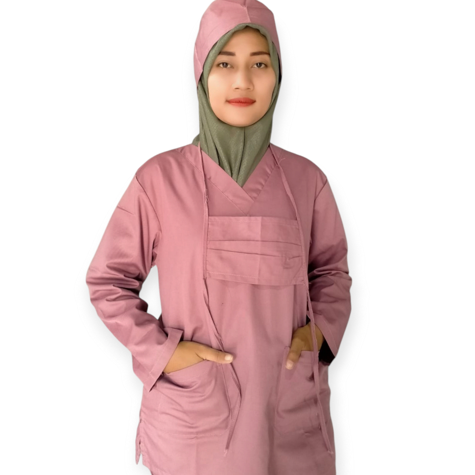 Baju Ok Lengan Panjang | Baju Oka | Baju Jaga | Baju Ok Petugas Medis | Baju Scrub Medis