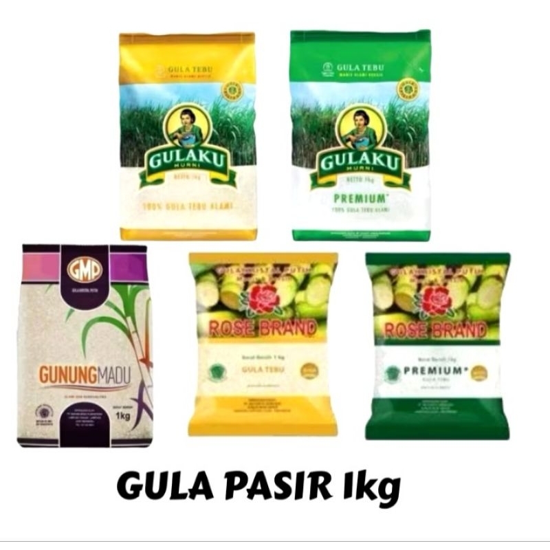 

PROMO [ GULA PASIR Semua Merk ] kemasan 1 KG ]