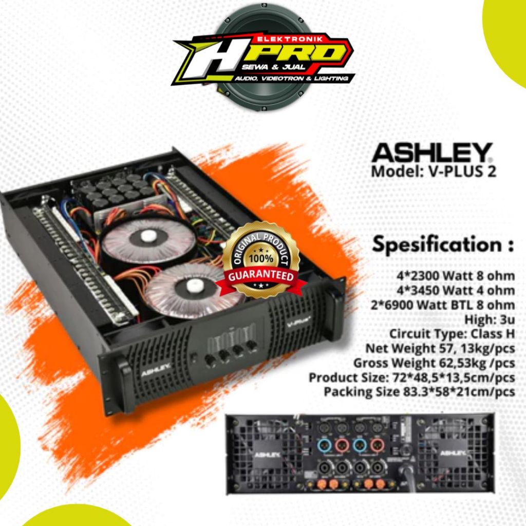 POWER AUDIO ORIGINAL TERBAIK ASHLEY CLASS H V-PLUS 2