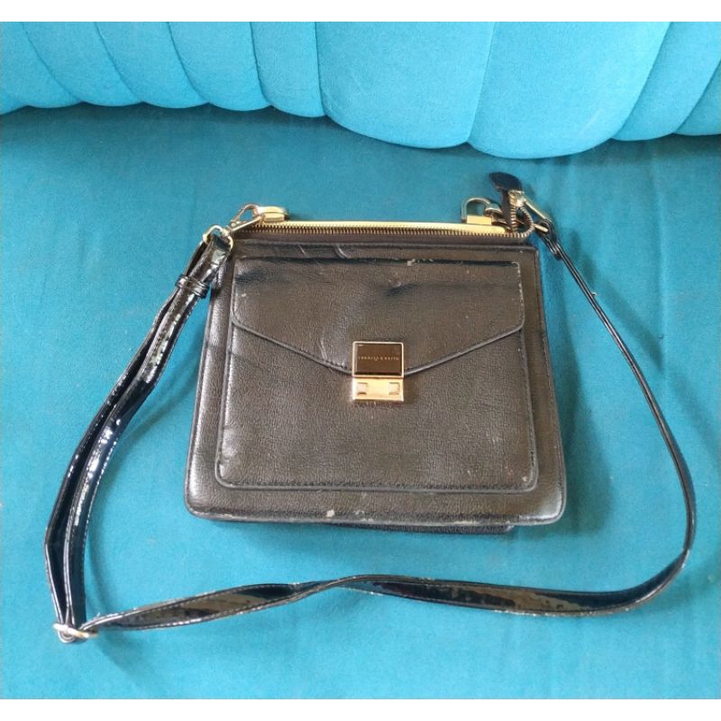 Tas Wanita Clutch Hitam Preloved CK