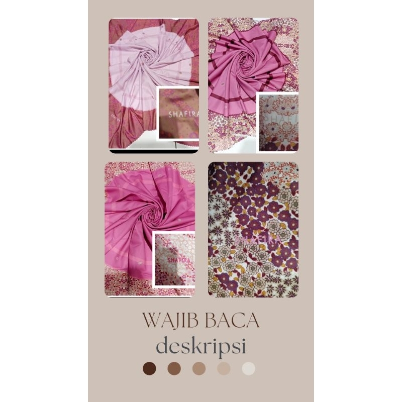 Shafira Motif Kerudung Hijab Segiempat