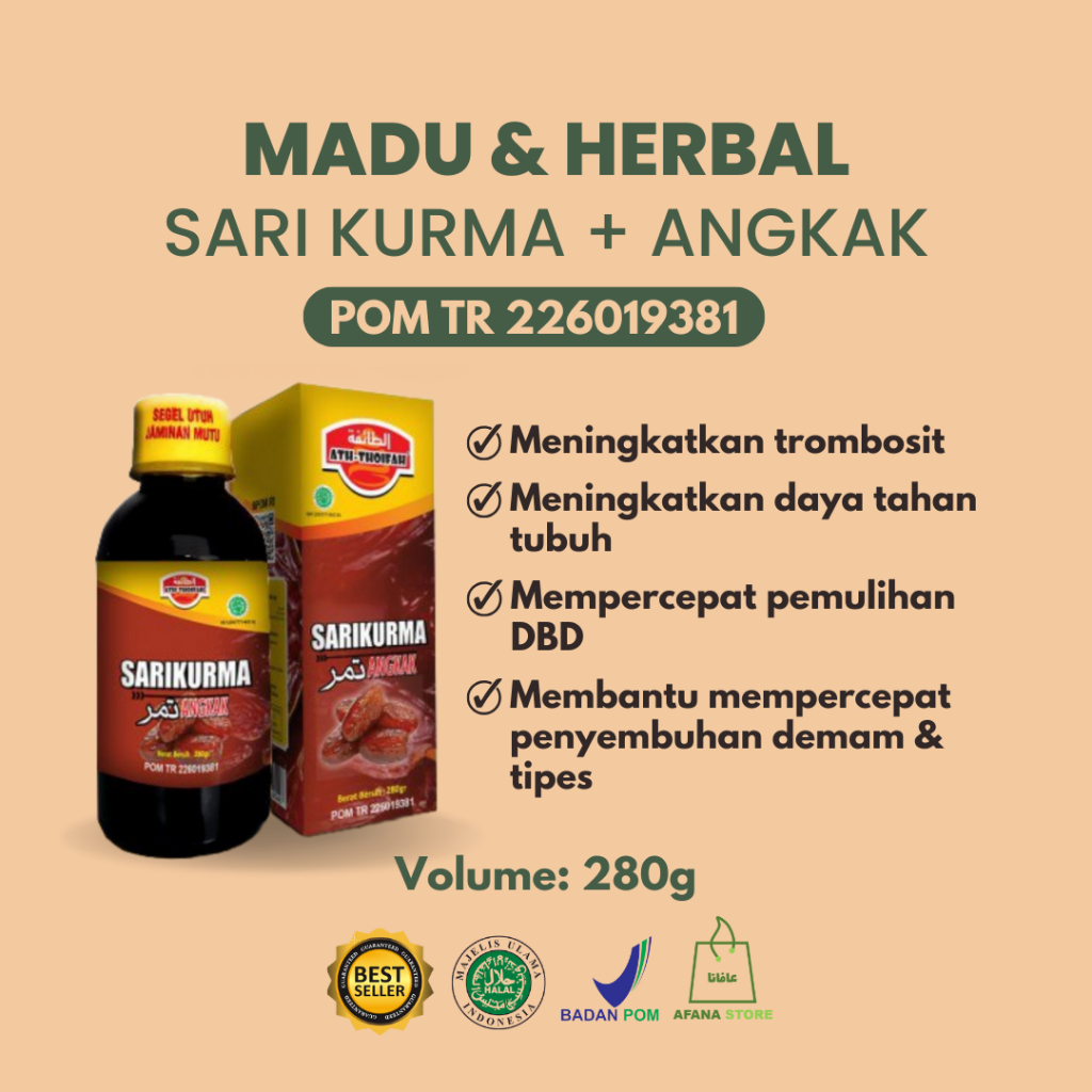 

Herbal Demam Berdarah SARI KURMA + ANGKAK Asli 100%