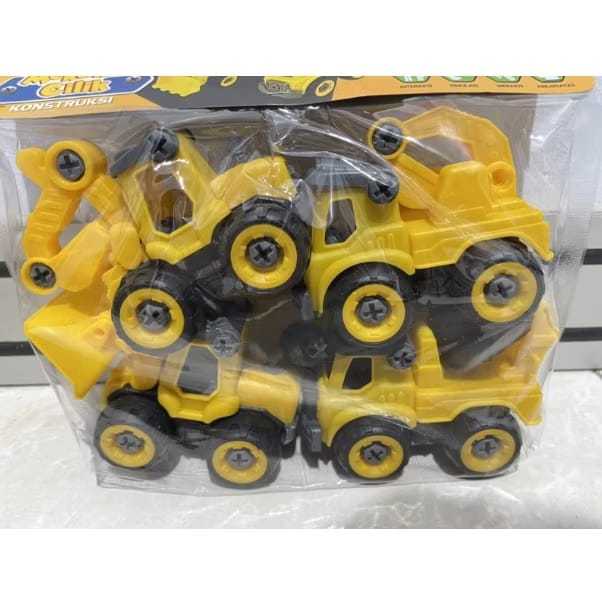 Mainan Mobil Truck Contruction KGP 10 / 4pcs Bahan plastik