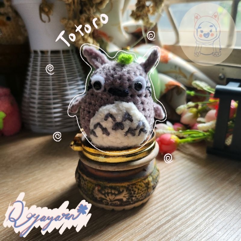 Amigurumi Totoro/Ghibli Keychain Series/Totoro Keychain/Gantungan Kunci Totoro
