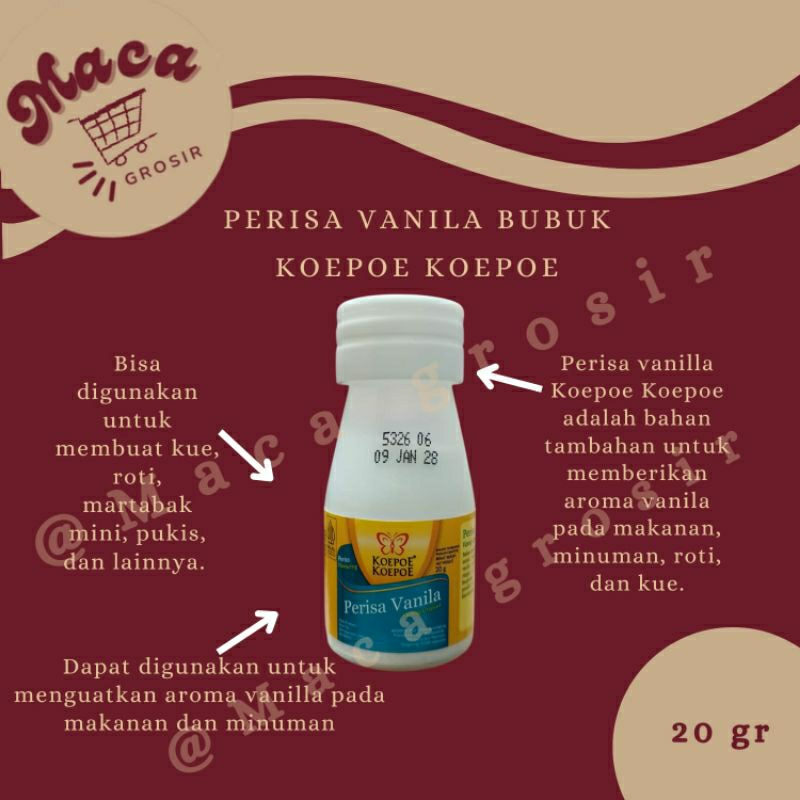 

Perisa Vanilla bubuk koepoe koepoe 20g