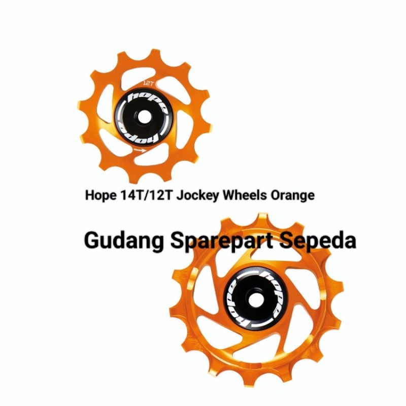 Pulley Hope Jockey Wheels Orange 12/14T