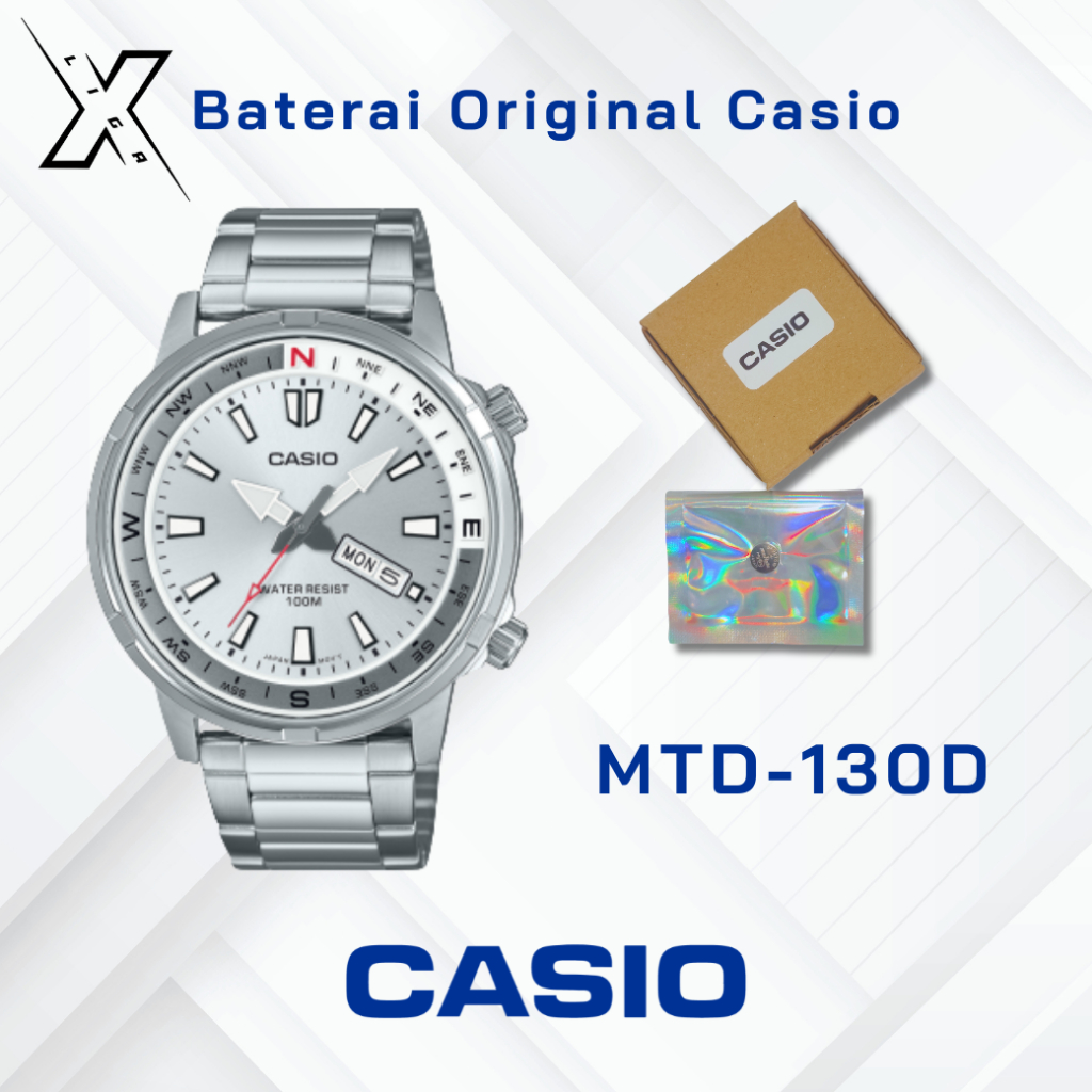Baterai Jam Tangan Casio MTD-130D Original
