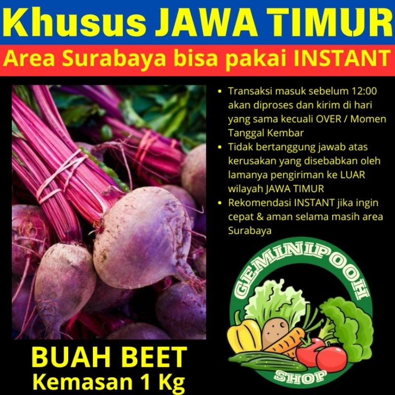 

JAWA TIMUR Only - Beet Root/Buah Bit 1Kg - KHUSUS JAWA TIMUR