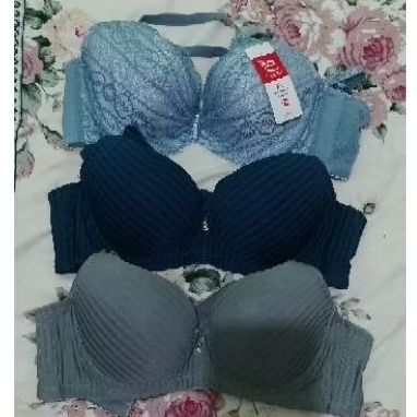 ELena BH push up bra wanita kawat wired renda size 34B..3pcs