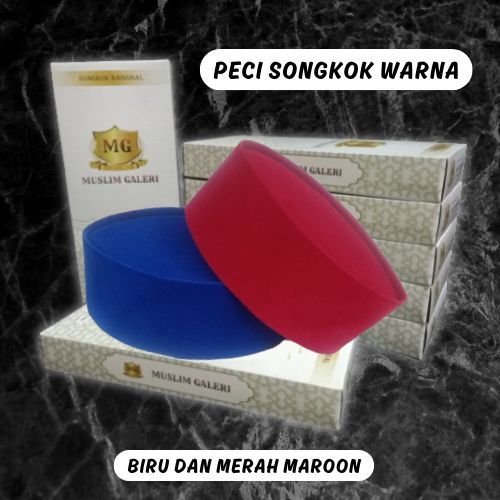 Songkok/Peci Merah Maroon/Peci Biru/Peci/Songkok Peci Songkok Hitam dewasa Peci Songkok MG Tinggi 9