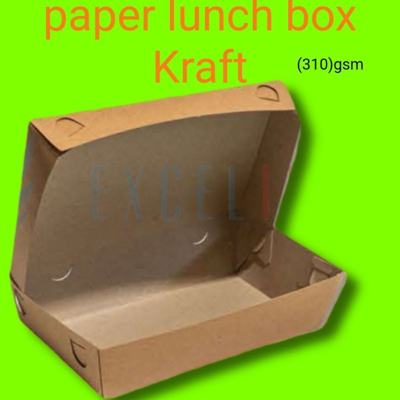 

paper lunch box Kraft 310 gsm /isi 50pcs / dus nasi , catering dan Snack