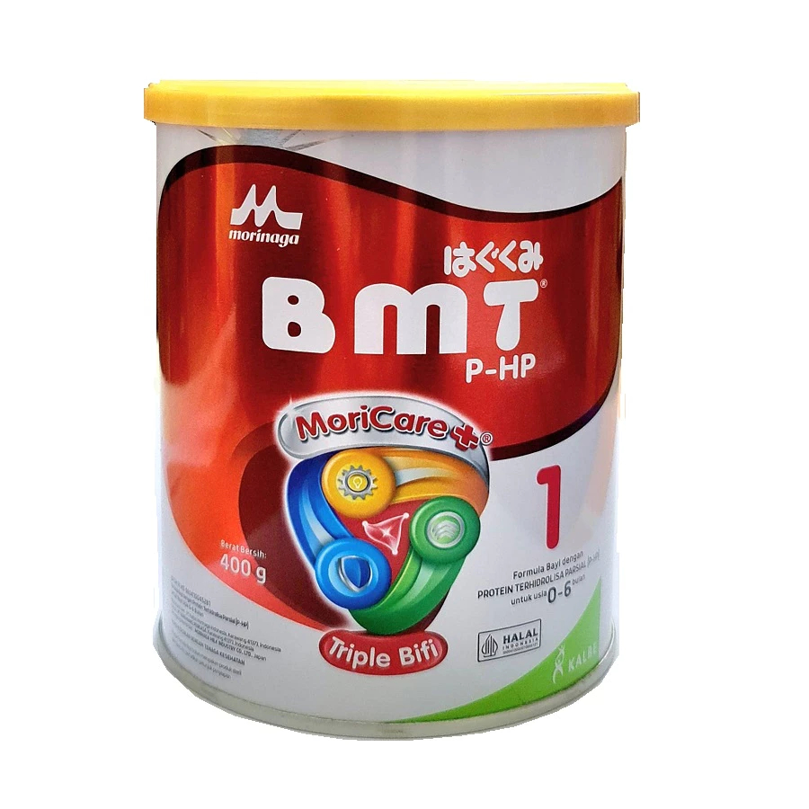 

SUSU MORINAGA BMT PHP MORICARE+ P-HP TRIPLE BIFI 400 GR USIA 0-6 BULAN