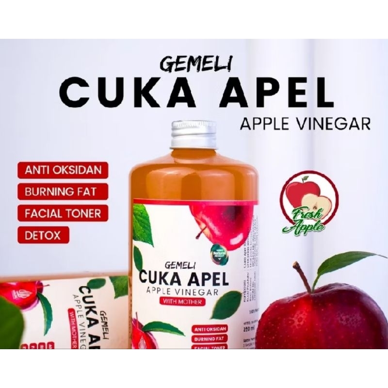

Cuka Apel Original Diet Detoks Apple Cider Vinegar Toner Wajah Alami