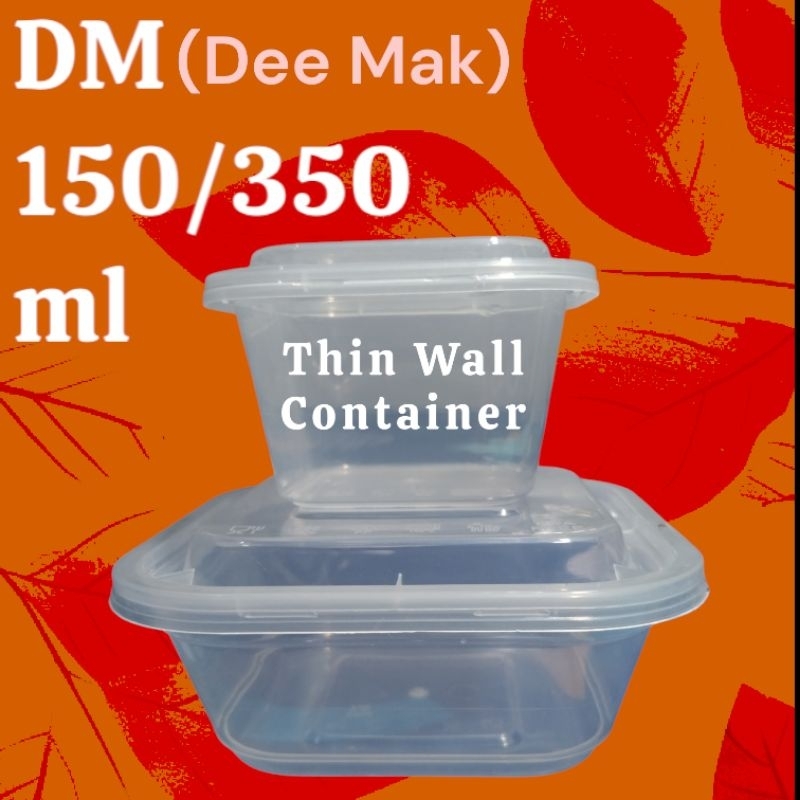 Thinwall Square 150ml - 350ml / Cup Puding Square/ Cup Salad Buah Isi 25pcs