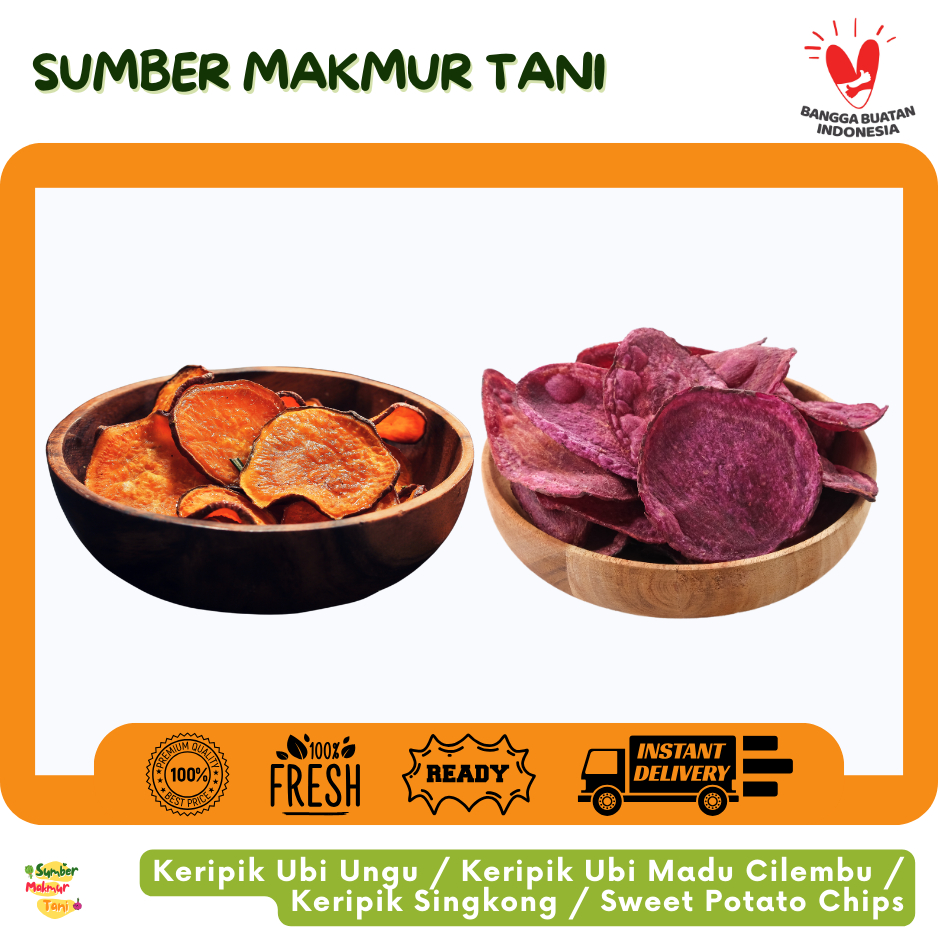 

Keripik Ubi Ungu / Keripik Ubi Madu Cilembu / Keripik Singkong / Sweet Potato Chips / Cassava Chips / Purple Sweet Potato Chips / Cilembu Sweet Potato Chips – Renyah & Gurih, Langsung dari Petani Lokal