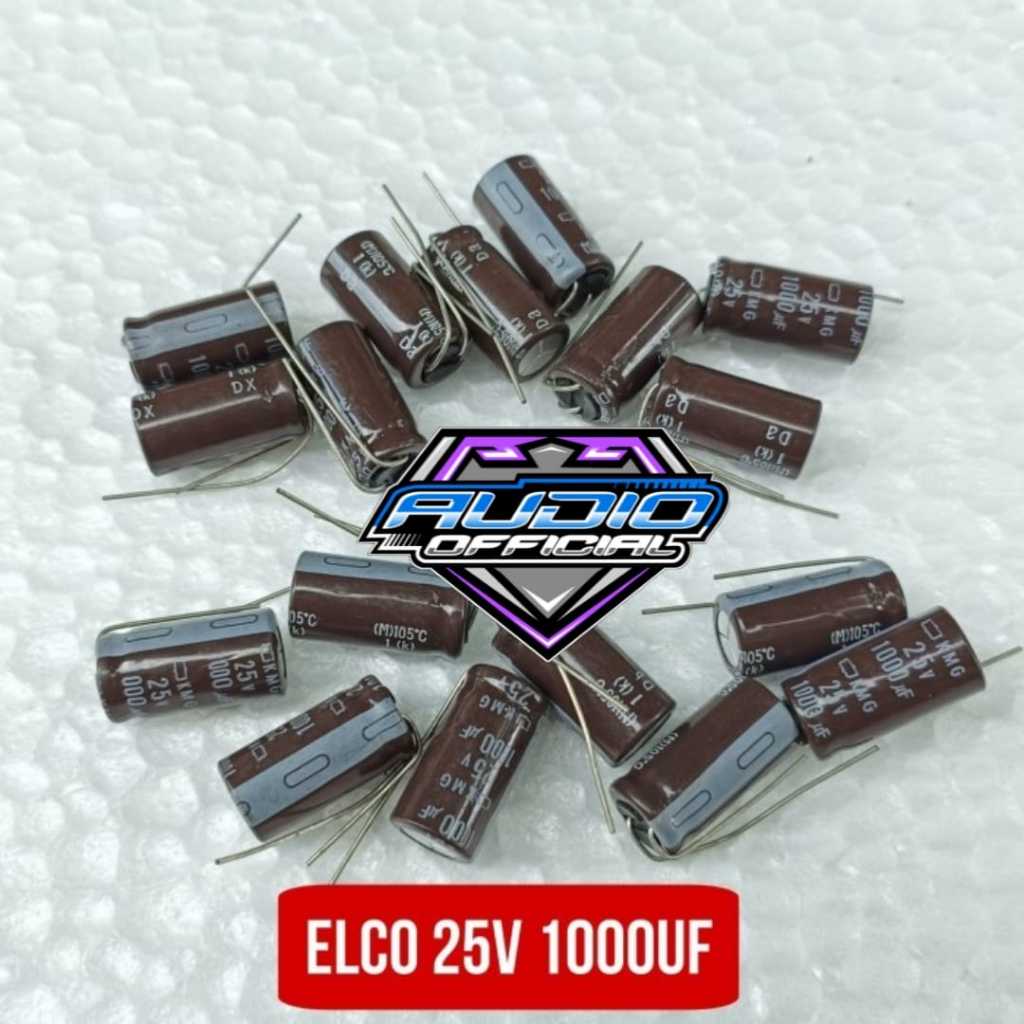 Elco Capasitor 25v 1000uf Elko Kapasitor Kualitas Bagus