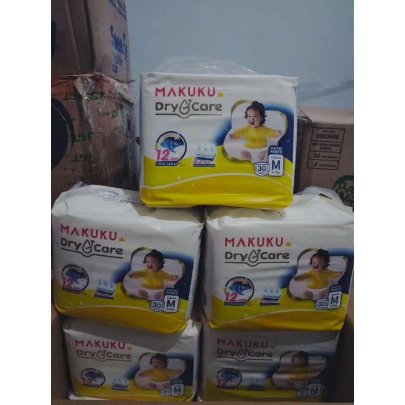 Pempers Makuku Dry & Care Ukuran M isi 30