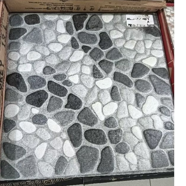 keramik Platinum Alexis Grey/Brown 40x40 kw1/Dus (kasar Timbul )