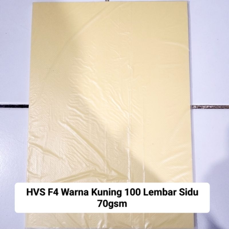 

Kertas HVS F4 Warna Kuning isi 100 Lembar Sidu 70gr / Paper Fotocopy