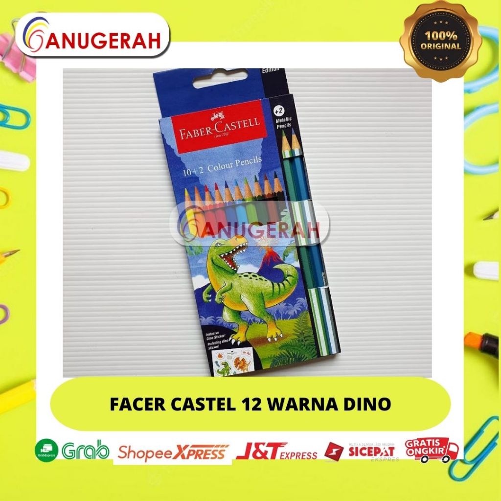 

FABER CASTEL 115125 12W DINO PENSIL WARNA