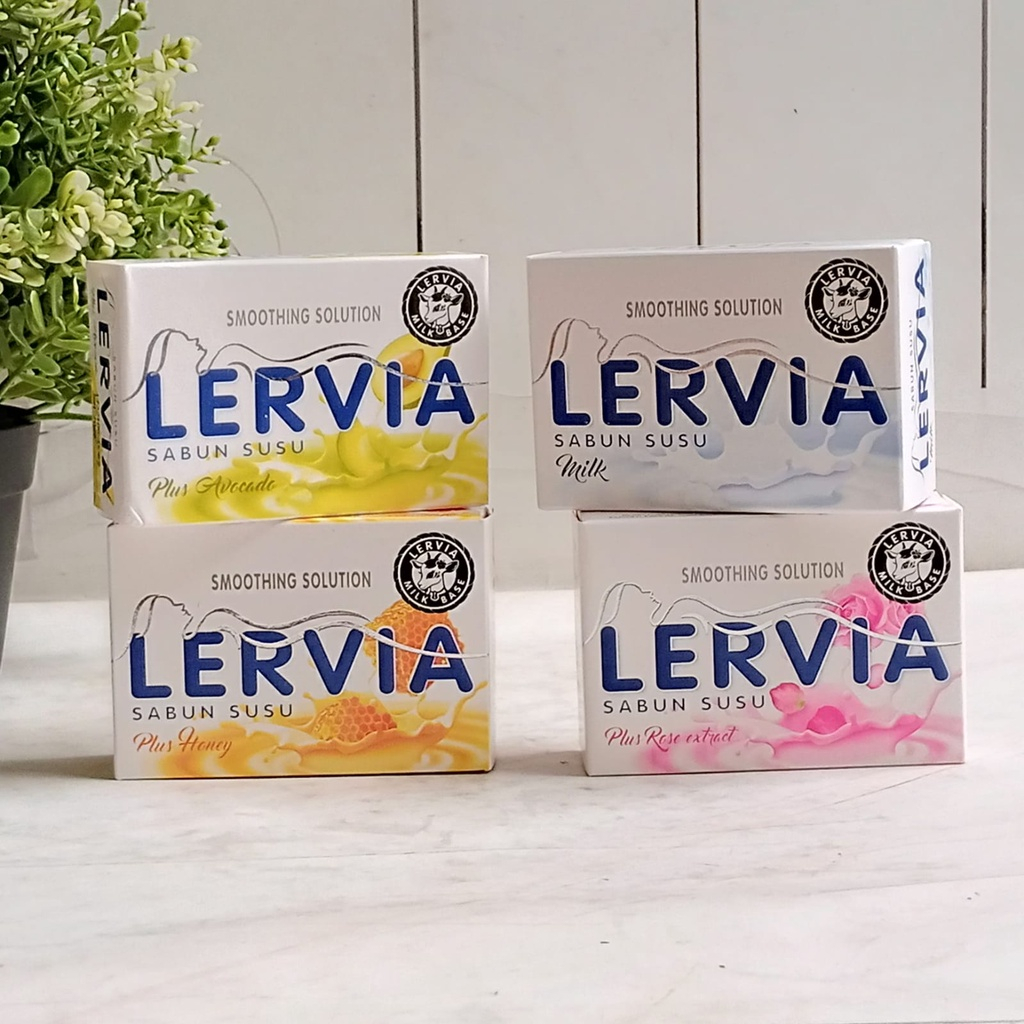 LERVIA SABUN BATANG 90 GRAM / SABUN BATANG LERVIA SABUN MANDI SUSU LERVIA 90 GR/ BAR SOAP LERVIA