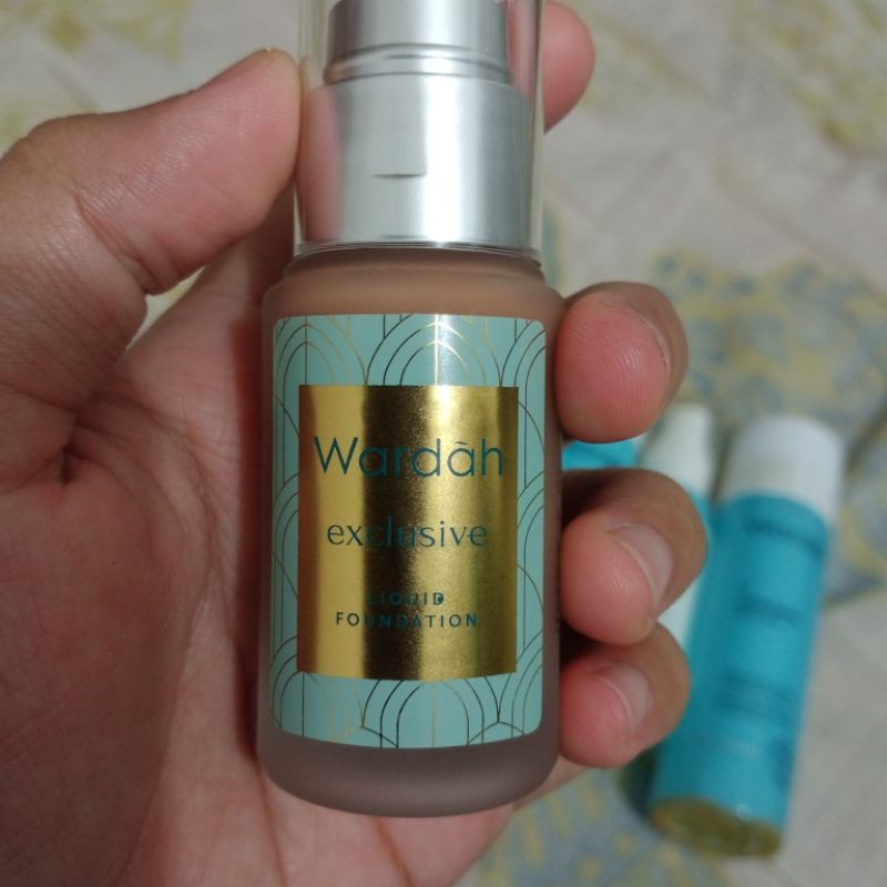 (PRELOVED) WARDAH EXCLUSIVE LIQUID FOUNDATION shade 5 coffee beige preloved makeup wardah