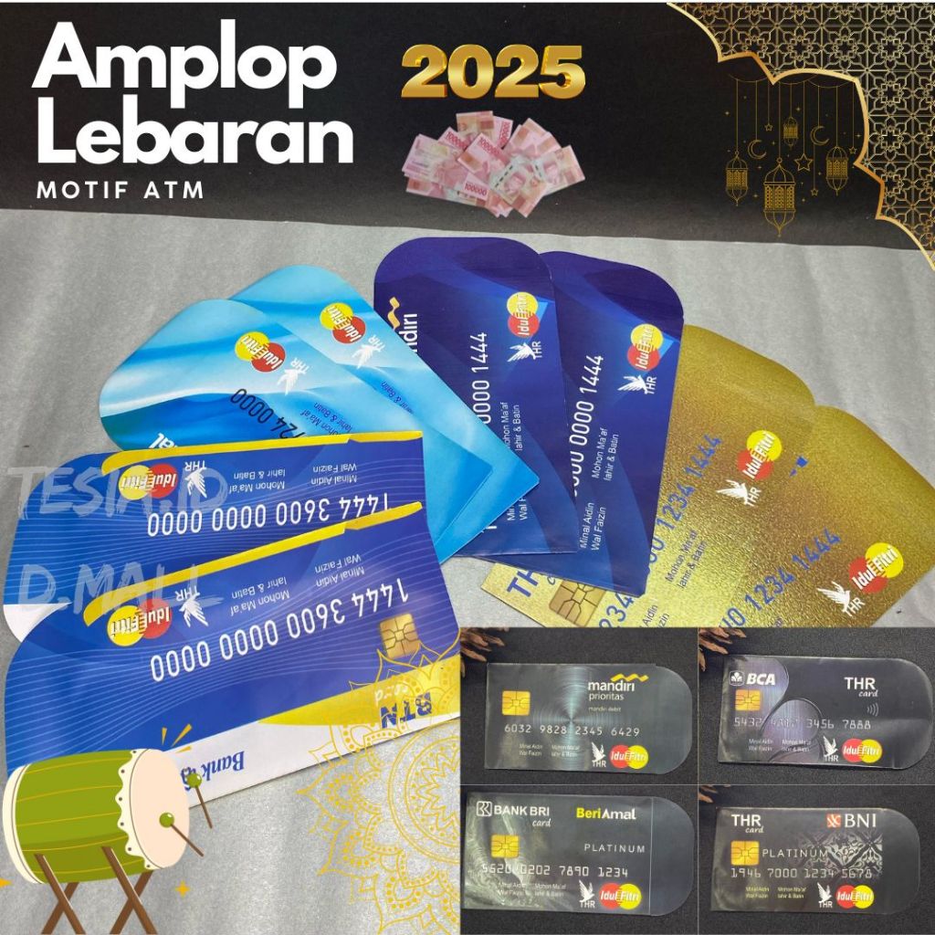 

amplop lebaran motif atm isi 50 pcs