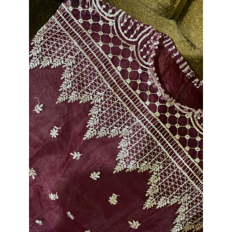 [PRELOVED] Dress Maroon Organza