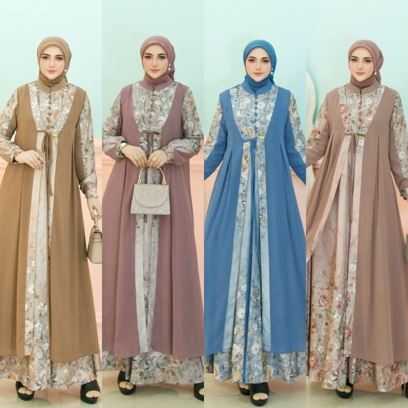 GAMIS MUSLIM Malika Dress ROMPI LEPAS