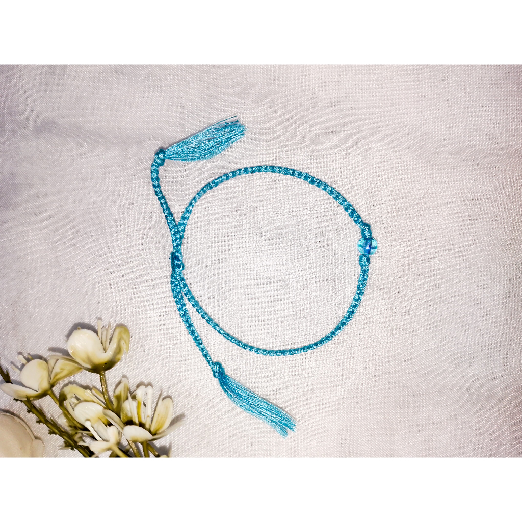 GELANG TALI AESTHETIC BIRU // GELANG TALI ESTETIK // GELANG TALI BIRU DOGDER BLUE // GELANG TALI BEN