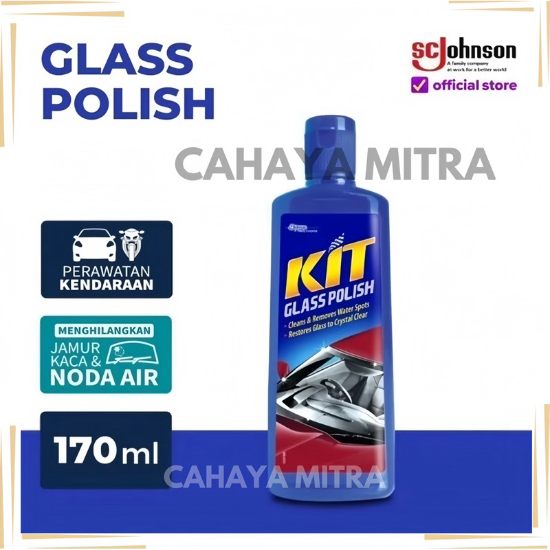 KIT GLASS POLISH 170 ML // kit glass polish 170ml // KIT Glass Polish 170mL Kaca Mobil