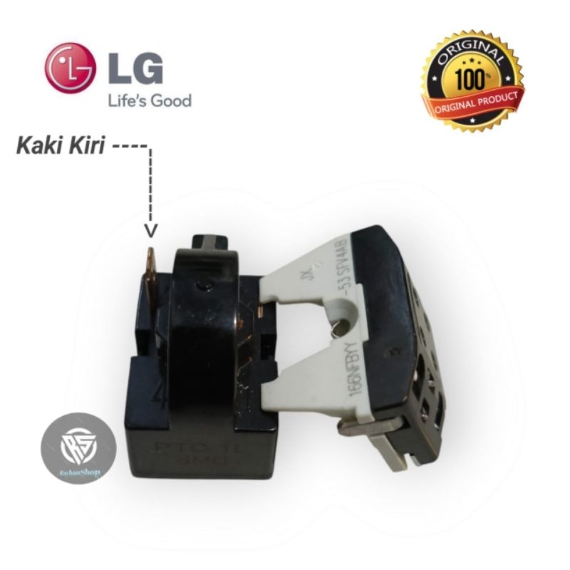 RELAY - Rilay PTC Overload Kulkas 1 Pintu LG Original | Relay kaki Kiri Overload 166 NFBYY