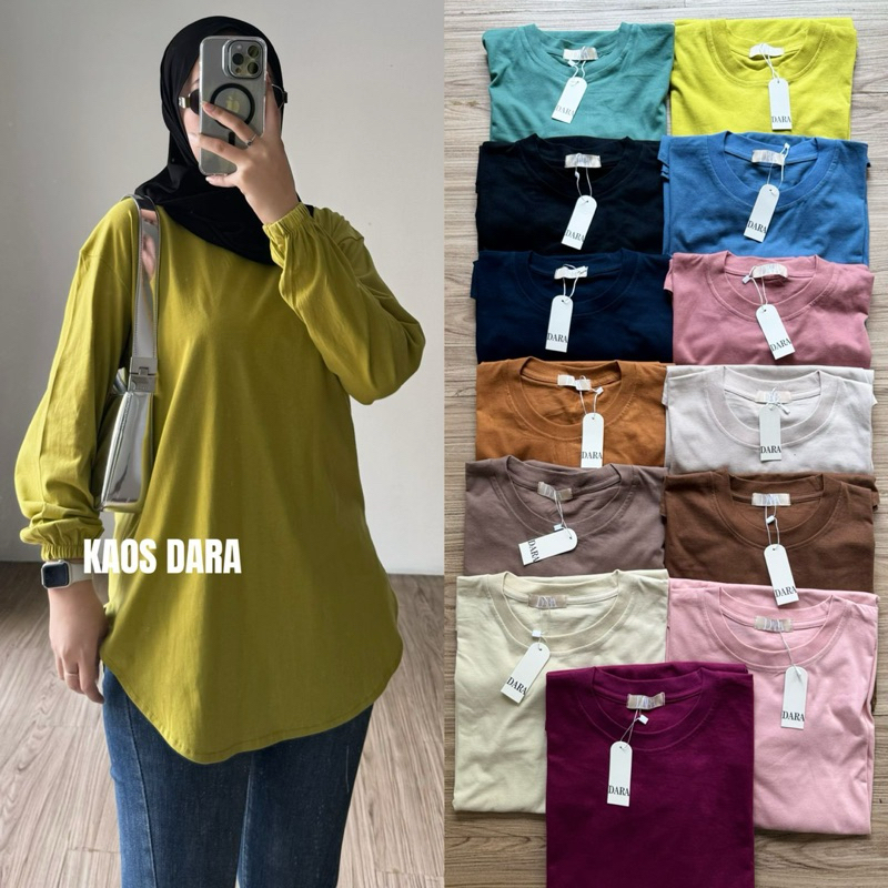 KAOS DARA OVAL TANGAN KARET