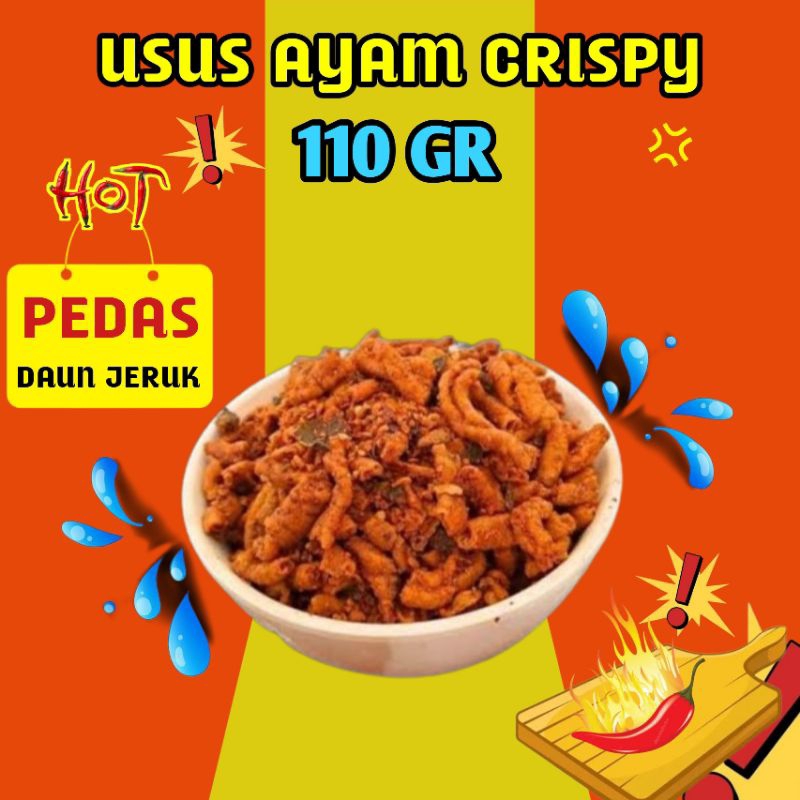 

Usus Ayam Crispy 110 GR Pedas Daun Jeruk