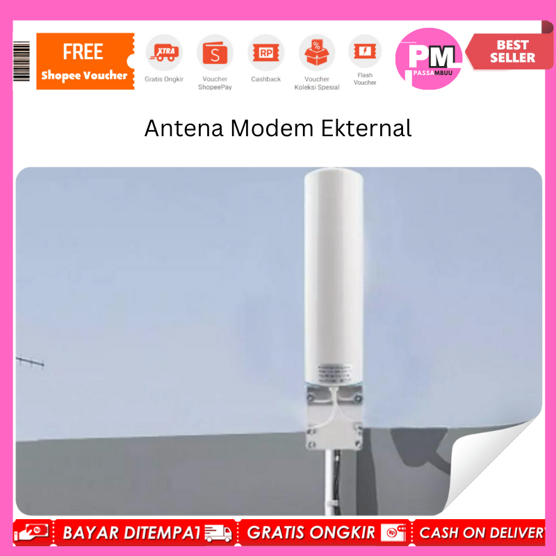 JX Antena Eksternal Modem Router WiFi 3G 4G LTE 12dBi Konektor SMA antena modem ekternal