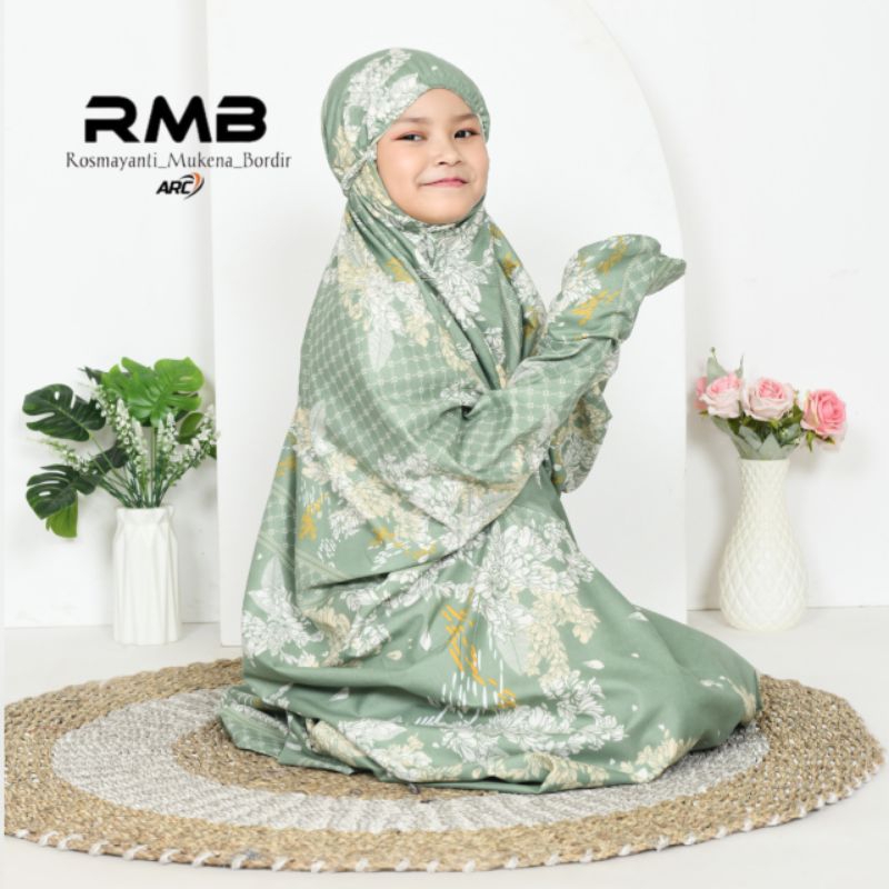 ROSMAYANTI - Mukena Terusan Anak Sd Motif Mukenah Lajuran Anak Perempuan