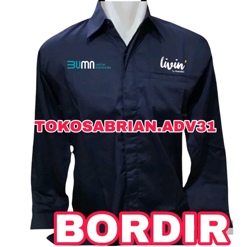 Kemeja Livin By Mandiri , Kemeja Livin, Seragam Livin Mandiri