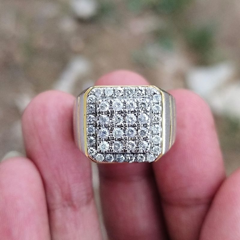 cincin pria full berlian eropa asli
