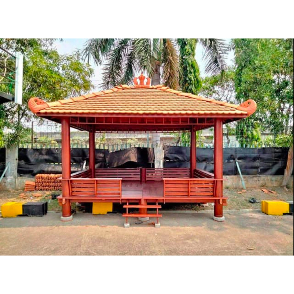 gazebo minimalis murah kayu kelapa
