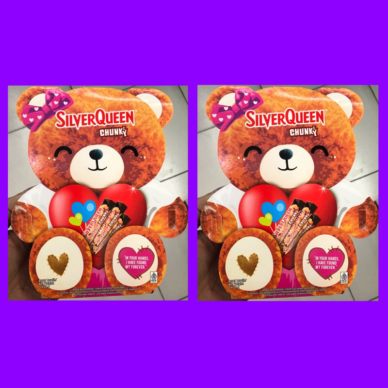

COKLAT VALENTINE TEDDY BEAR CUTE SILVERQUEEN DPT 2PCK 3x26GR CHUNKY