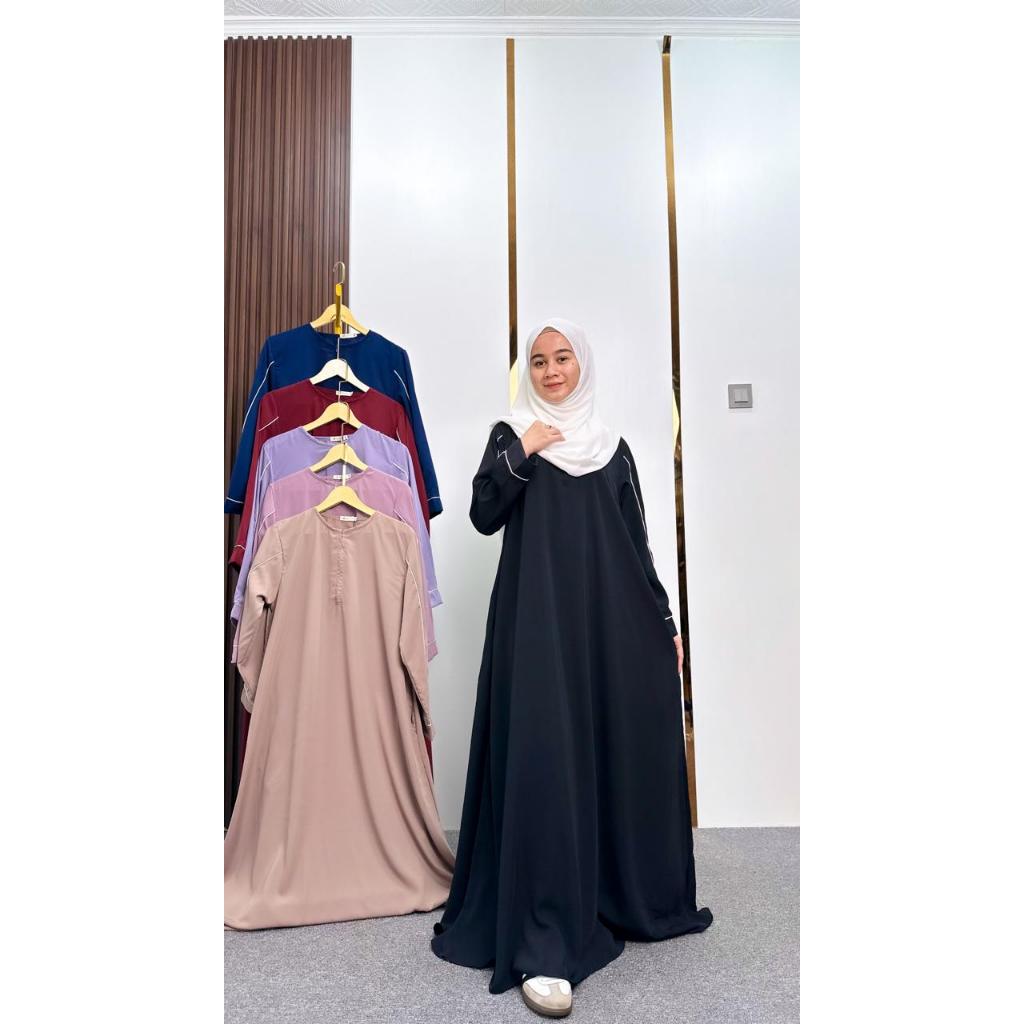 ABAYA SYIFA - Abaya Gamis Baju Syar'i Umroh Terbaru Simple Elegant Abaya Remaja Kekinian Daily Busui