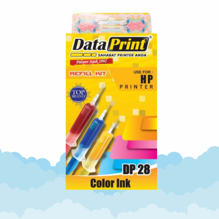 Tinta Suntik Data Print Reffill (Printer HP) Color Ink