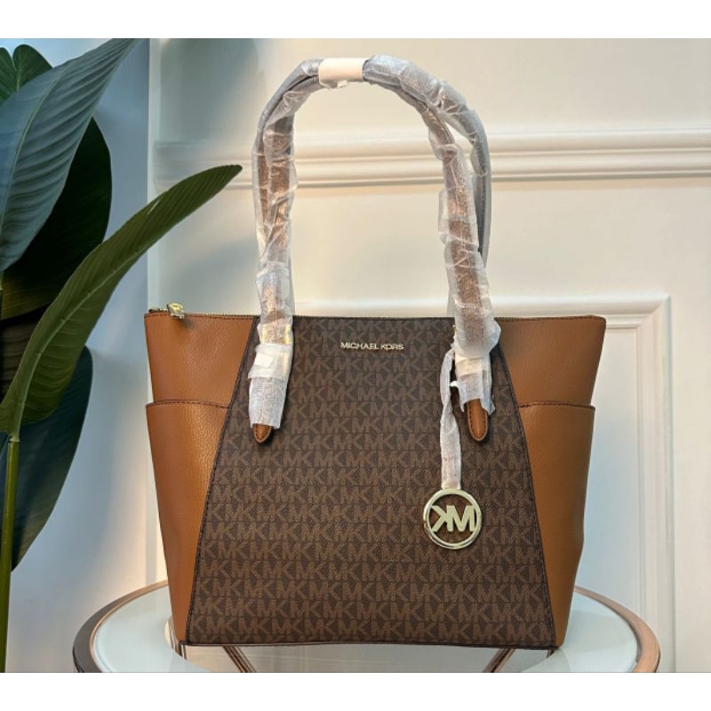 michael kors charlotte tz tote brown