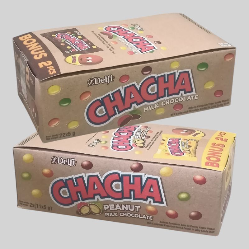 

DELFI CHA CHA Milk Chocolate & Peanut Chocolate 5gr (20 pcs/box)