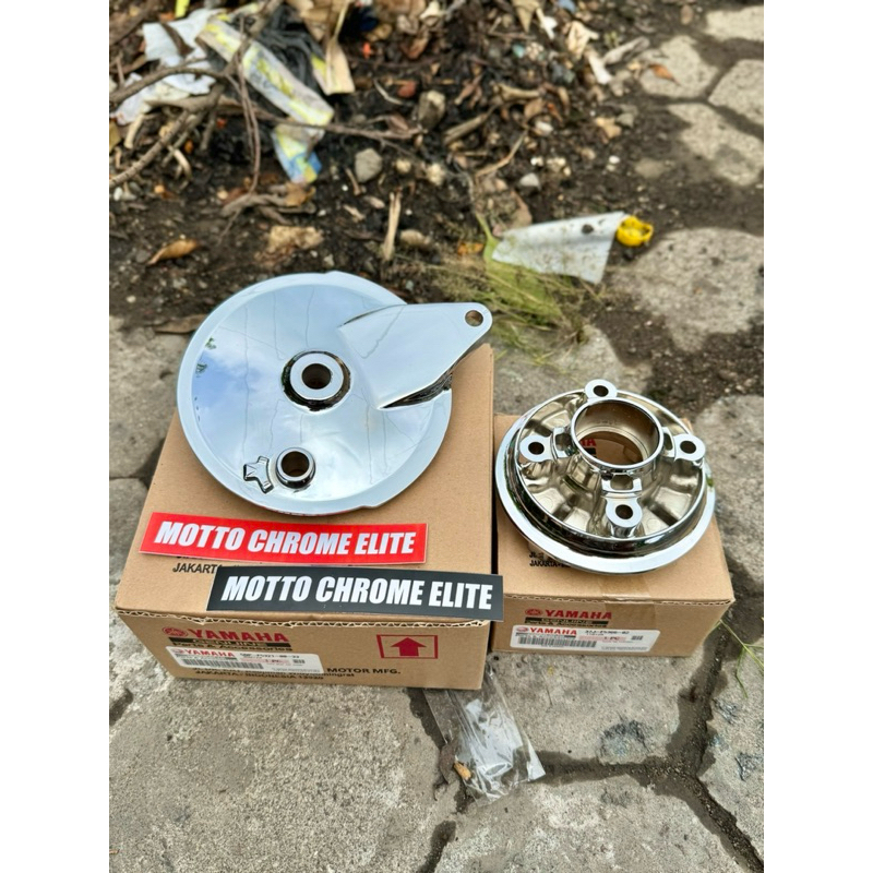 ORIGINAL BARU FINISHING CHROME CROME NAP GEAR GIR SET TUTUP KAMPAS RXK RXKING RX KING RX