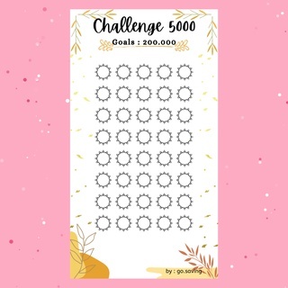 🩷GO SAVING🩷 Binder Saving Challenge 5.000 / Tantangan Menabung Binder A6