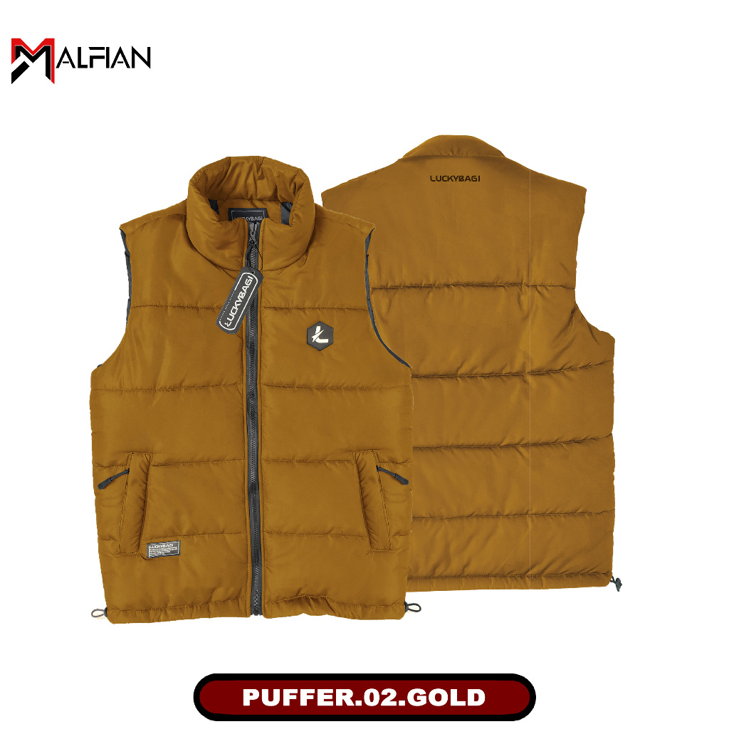 Malfian Puffer vest Rompi Motor Rompi Pria Polos Pelindung Dada Vest Puffer