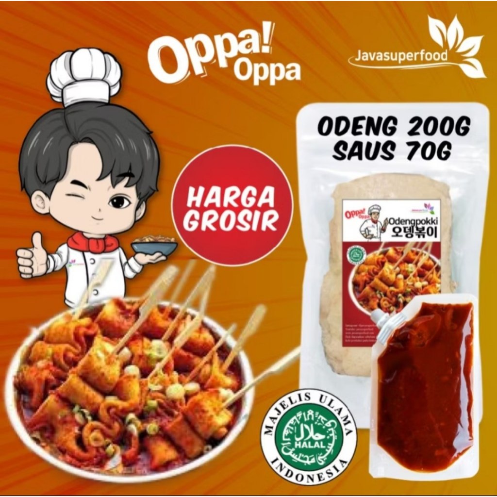 

Frozen Oden Odeng Eomuk Korean Fish Cake 200g + Saus Tokpokki 70g - Halal