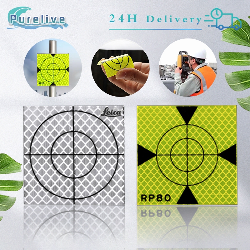 10cm Survey Reflector Sheet Sticker Target Reflector Sheet Untuk Stasiun Total